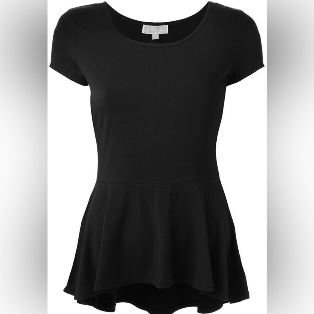 Michael Michael Kors Black Dressy Peplum Top XXS